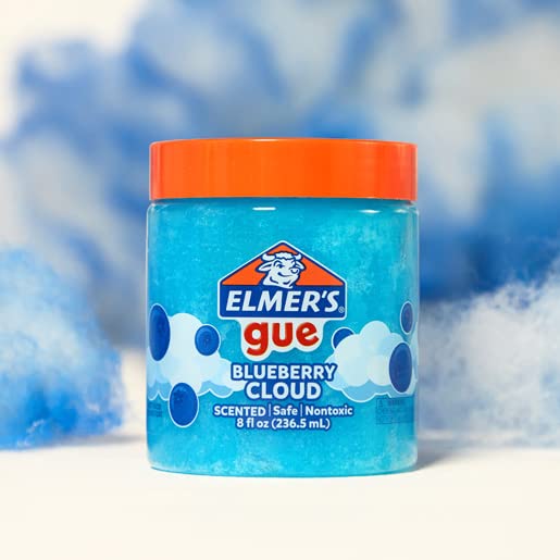 Elmer's GUE Blueberry Cloud Slime – Premade, Scented, 2-Pack