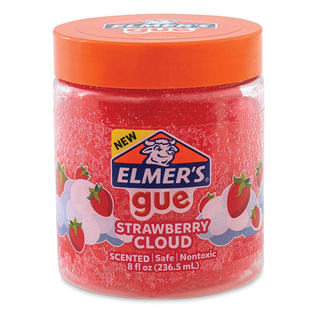 Elmer’s GUE Strawberry Cloud Slime – Ready-to-Play Premade Slime, Scented, 2-Pack