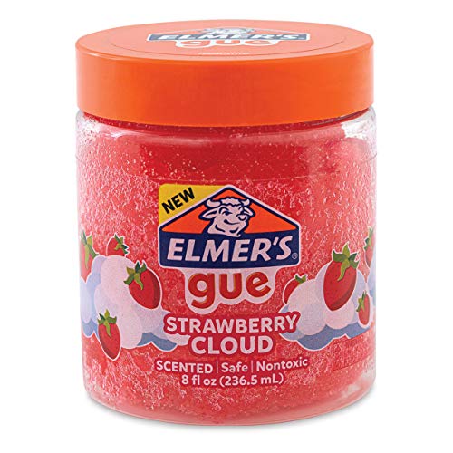 Elmer’s GUE Strawberry Cloud Slime – Ready-to-Play Premade Slime, Scented, 2-Pack