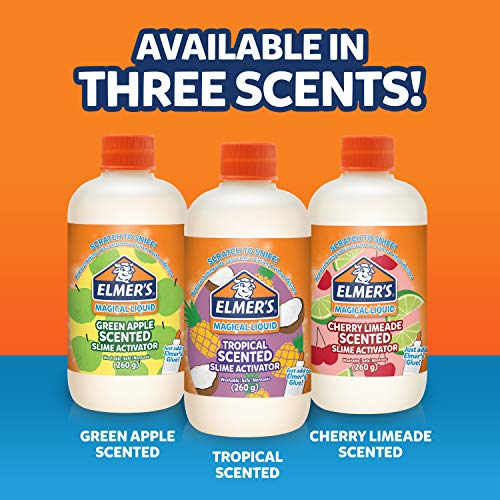 Elmer's Slime Activator - Green Apple Scent, 8.75 oz Bottle for Scented Slime