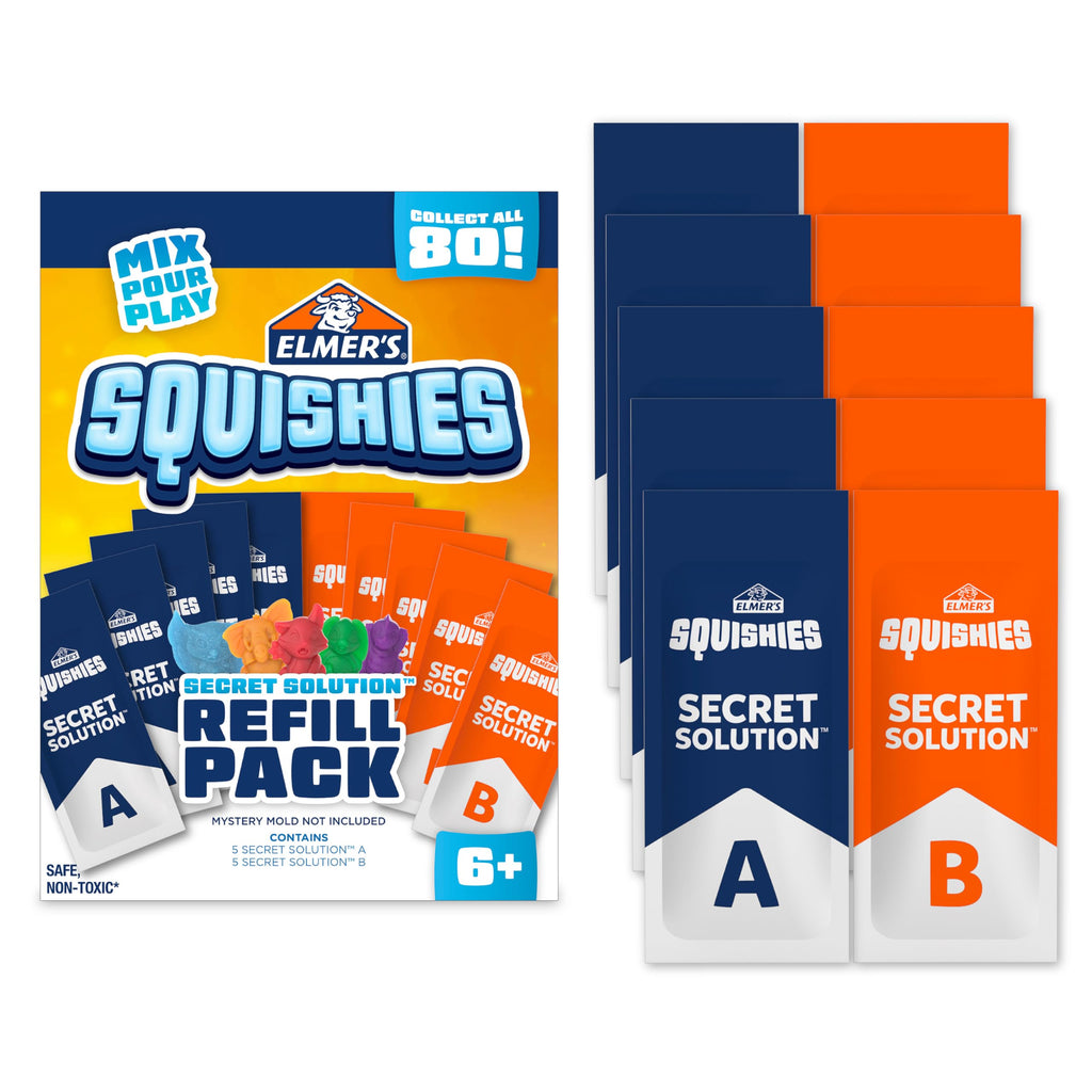 Elmer's Squishies Refill Pack – Create 5 Mystery Characters for Fidget Fun
