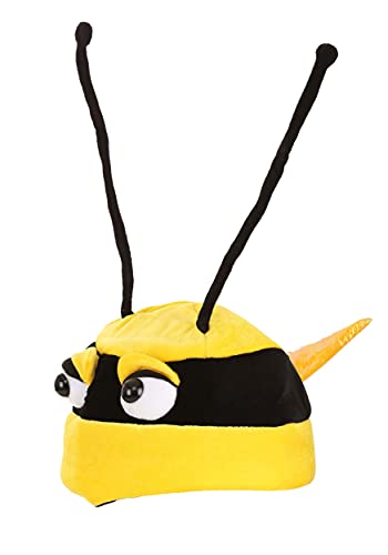 elope Bumblebee Soft Costume Hat for Kids – Foam-Backed Velour with Sculpted Eyes and Stinger