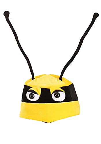 elope Bumblebee Soft Costume Hat for Kids – Foam-Backed Velour with Sculpted Eyes and Stinger