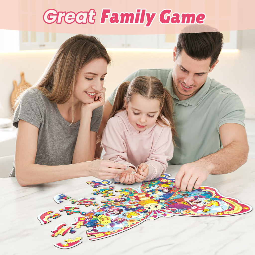 ELX 52 Piece Butterfly Jigsaw Puzzle for Kids 3+ - Large Floor Puzzle with Storage Box