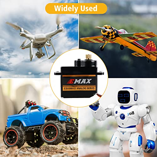 EMAX ES08MA II 12g Mini Metal Gear Analog Servo – 4.8-6V, Futaba/JR Compatible for RC Models