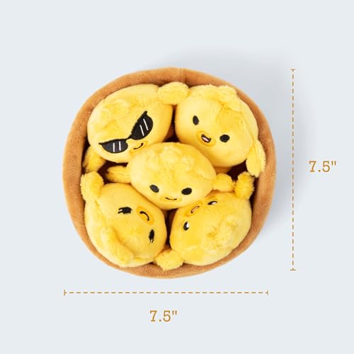 Emotional Support Chickies – 5 Squishy Plush Chicks with Carrying Basket by Relatable
