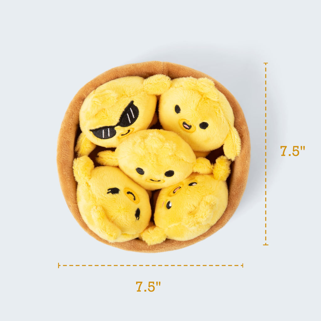 Emotional Support Chickies – 5 Squishy Plush Chicks with Carrying Basket by Relatable