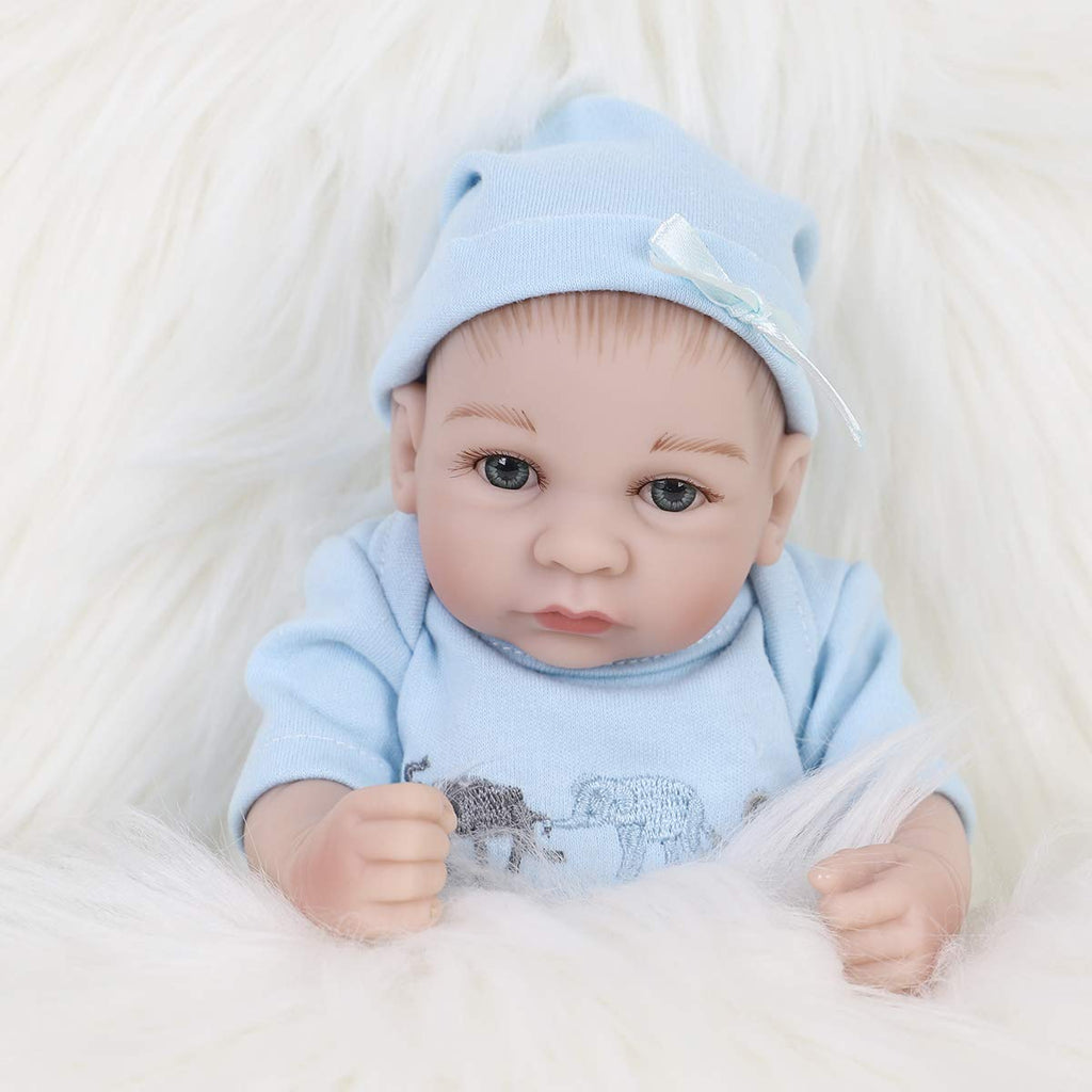 ENADOLL 10-Inch Reborn Baby Boy Doll: Realistic Silicone Vinyl with Outfit, Hat & Socks for Ages 3+