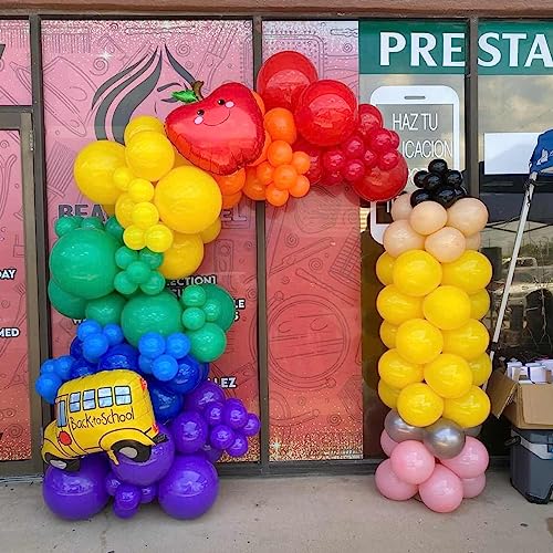 Enanal 158-Piece Rainbow Back to School Balloon Garland Arch Kit with Foil Balloons