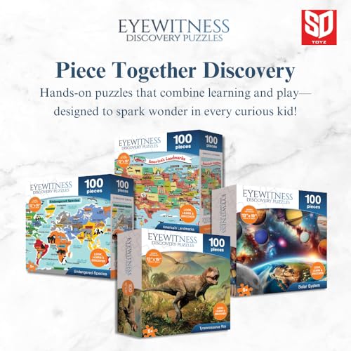 Endangered Species Jigsaw Puzzle for Kids – 100 Pieces, 13x19 Inches, Ages 5+