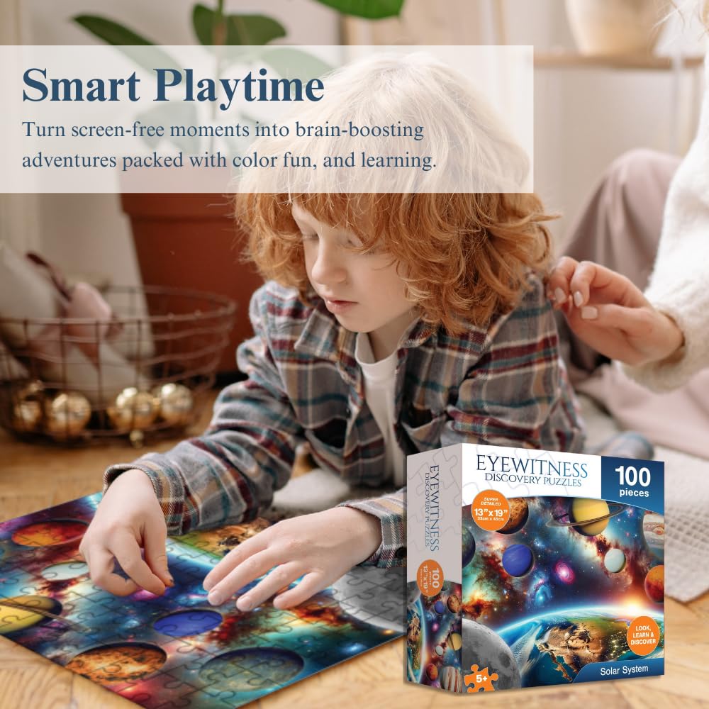 Endangered Species Jigsaw Puzzle for Kids – 100 Pieces, 13x19 Inches, Ages 5+