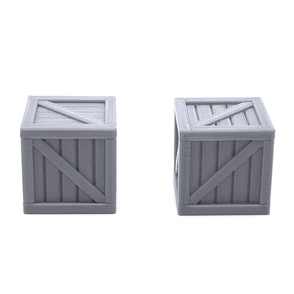 EnderToys Crates and Barrels Set – 3D Printed Wargame Terrain for 40mm Miniatures