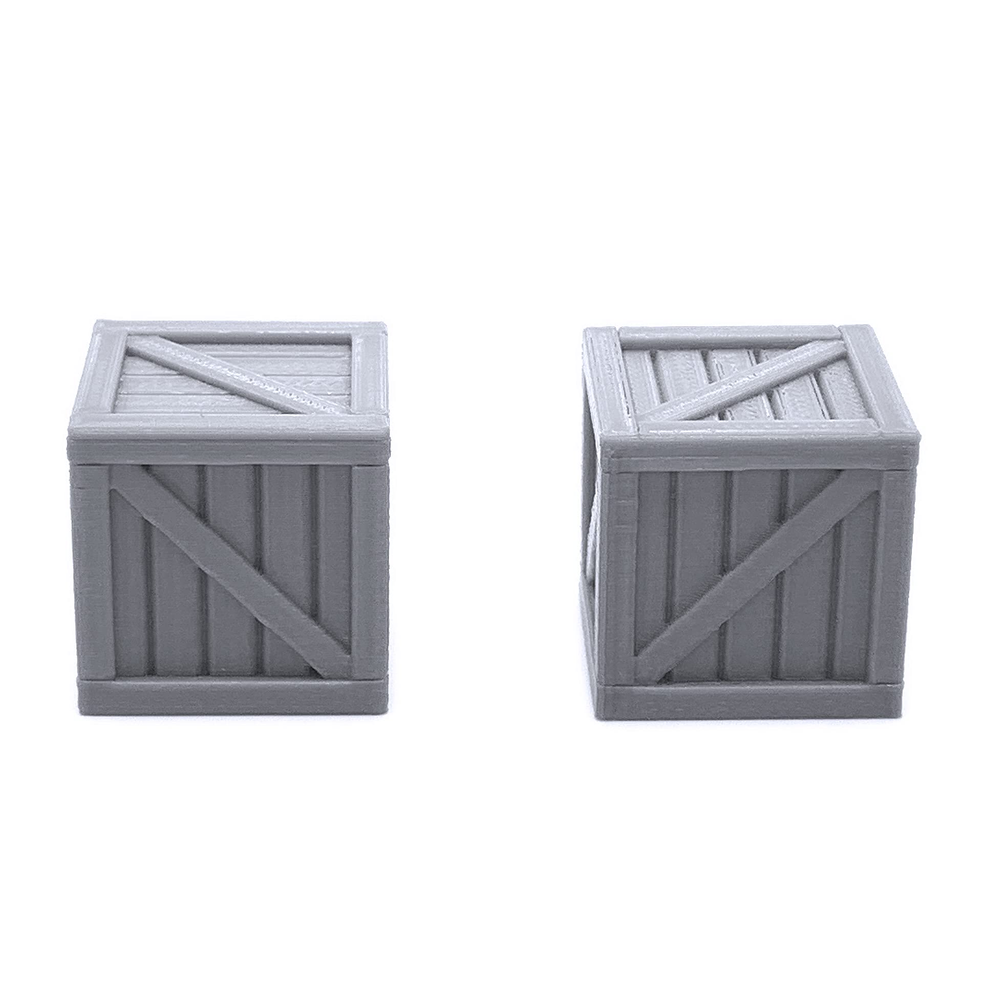 EnderToys Crates and Barrels Set – 3D Printed Wargame Terrain for 40mm Miniatures