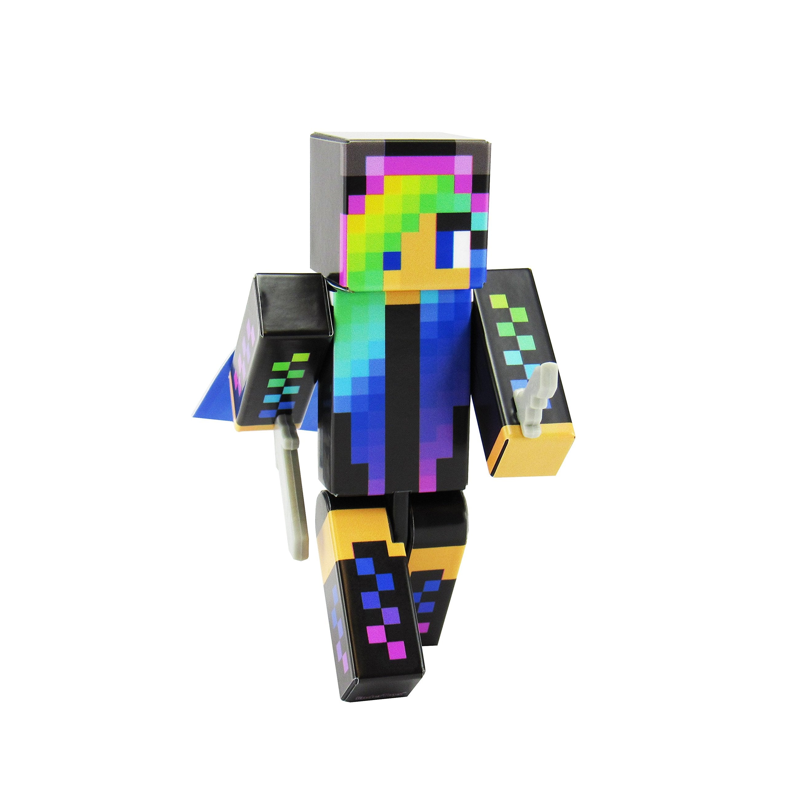 EnderToys Vibrant Girl Action Figure – 4-Inch Articulated Pixelaction Figure with Mystery Cape & Random Accessories