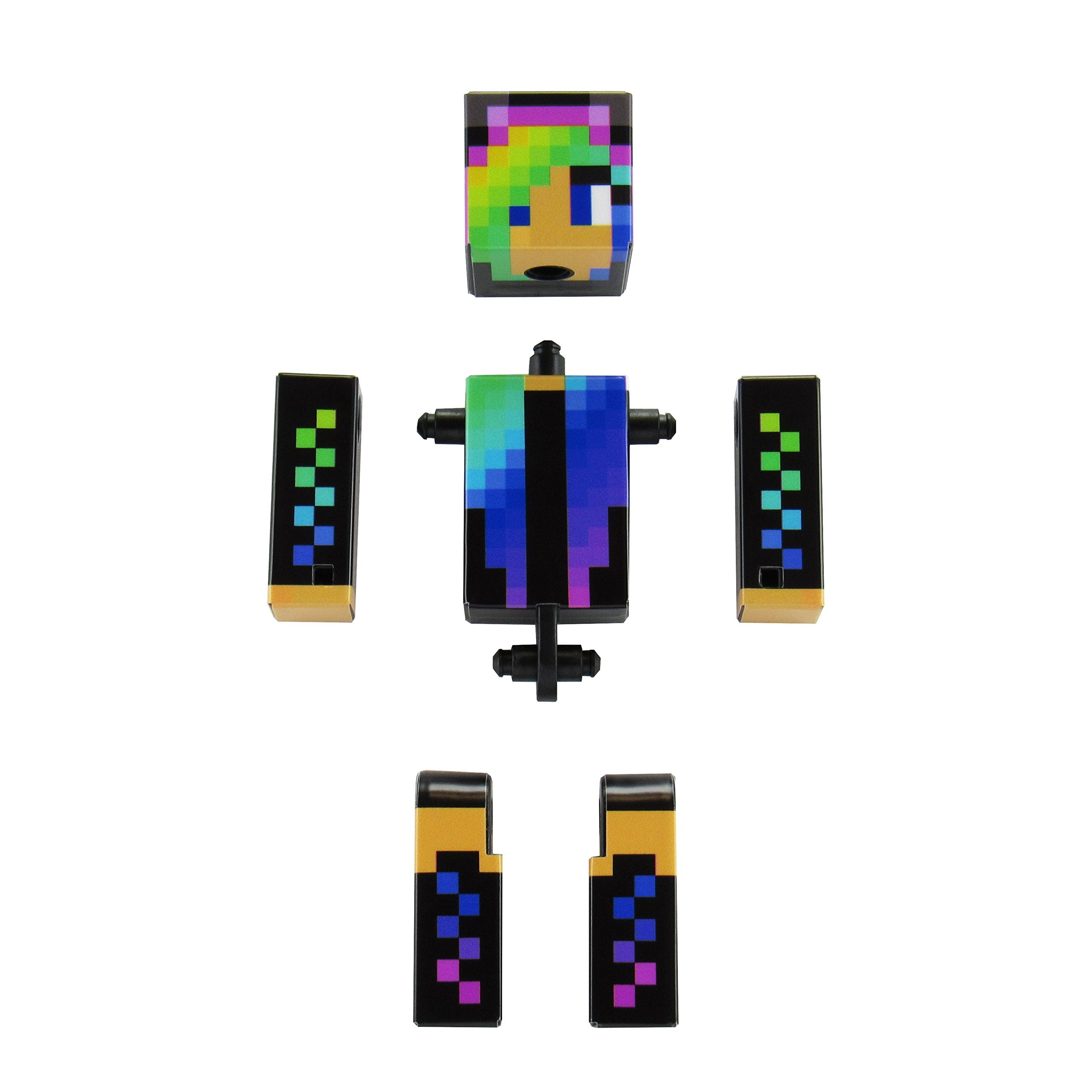 EnderToys Vibrant Girl Action Figure – 4-Inch Articulated Pixelaction Figure with Mystery Cape & Random Accessories