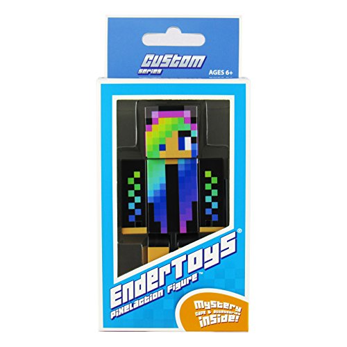 EnderToys Vibrant Girl Action Figure – 4-Inch Articulated Pixelaction Figure with Mystery Cape & Random Accessories