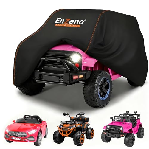 Enzeno Kids Ride-On Toy Car Cover - Waterproof Pink Universal Fit for Power Wheels