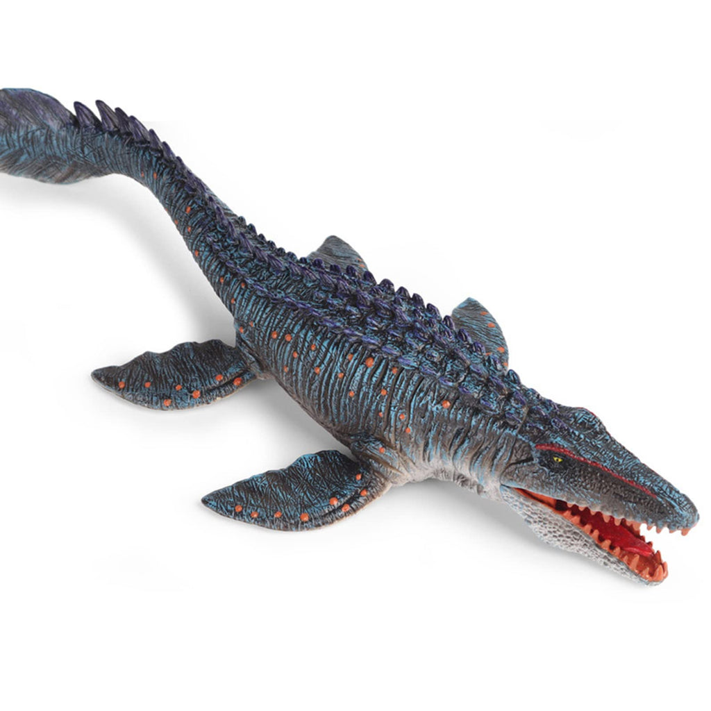 EOIVSH Large Mosasaurus Toy - 13.4 Inch Hand-Painted Realistic Sea Monster Dinosaur Figurine for Bath, Pool, Educational Play and Gifts