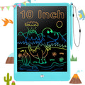 EooCoo 10 Inch LCD Writing Tablet for Kids – Blue Drawing Pad with Lock & Erase, Reusable Doodle Board for Ages 3-8, Travel-Friendly Educational Toy