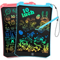 EooCoo Toddler LCD Writing Tablet 2 Pack - 10 Inch Pink & Blue Drawing Pads, Travel Essentials for Kids Ages 3-8, Reusable Doodle Board
