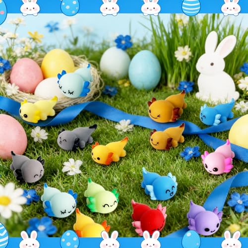 eowvsio 36-Pack Axolotl Mochi Squishy Toys for Easter Egg Fillers, Party Favors & Stress Relief