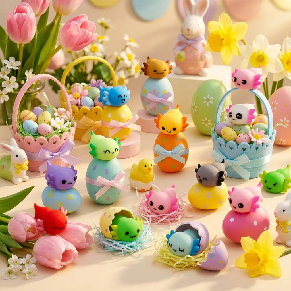 eowvsio 36-Pack Axolotl Mochi Squishy Toys for Easter Egg Fillers, Party Favors & Stress Relief