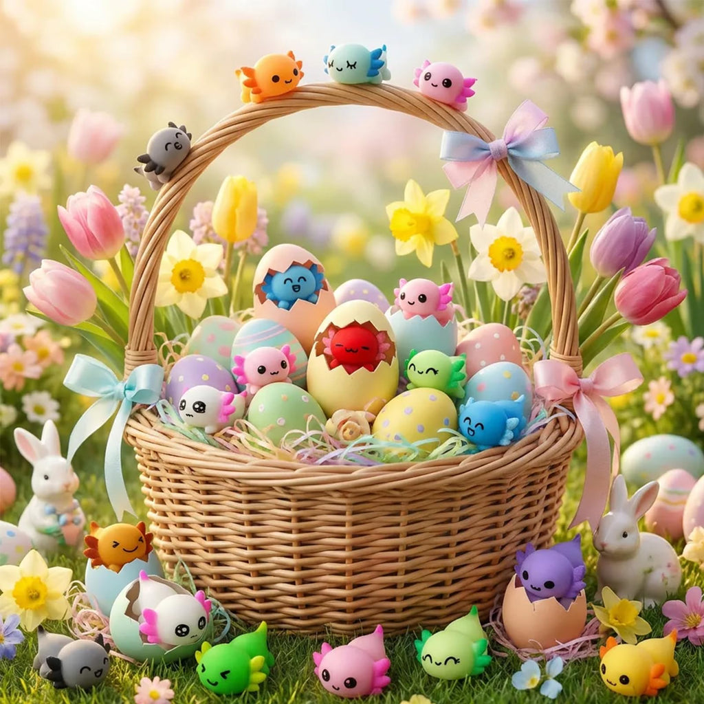 eowvsio 36-Pack Axolotl Mochi Squishy Toys for Easter Egg Fillers, Party Favors & Stress Relief