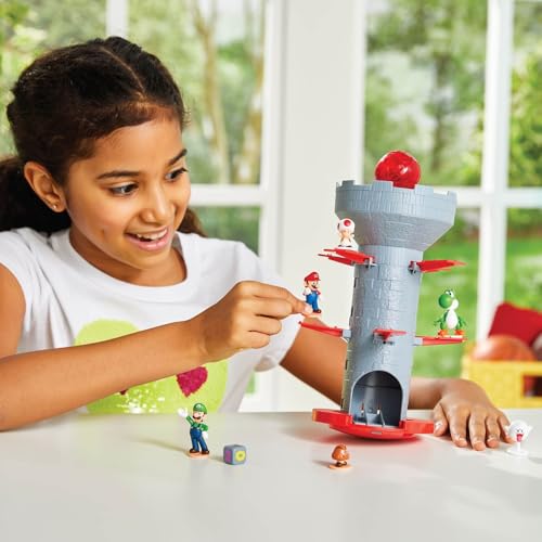 EPOCH Games Super Mario Blow Up Shaky Tower – Balancing Game for Kids Ages 4+