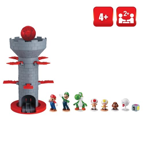 EPOCH Games Super Mario Blow Up Shaky Tower – Balancing Game for Kids Ages 4+