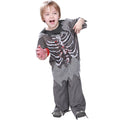 EraSpooky Boys Zombie Costume with Skeleton Print – Tattered Shirt & Pants for Halloween
