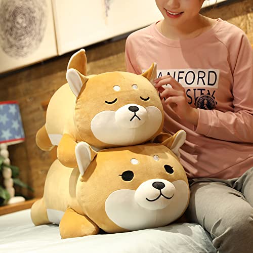 ERDAO 13.7-Inch Shiba Inu Plush Pillow – Soft Stuffed Animal Toy with Smiling Eyes