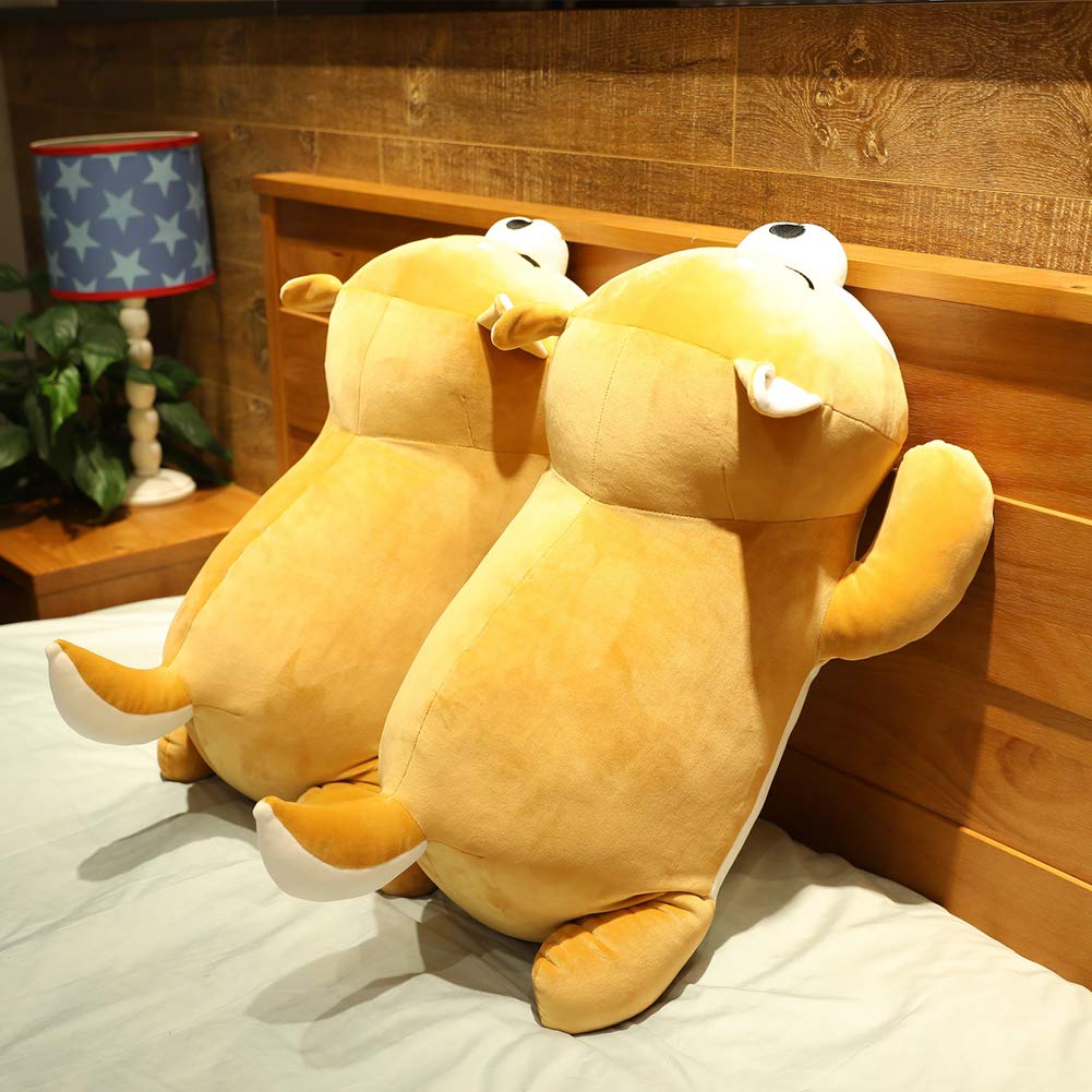 ERDAO 13.7-Inch Shiba Inu Plush Pillow – Soft Stuffed Animal Toy with Smiling Eyes