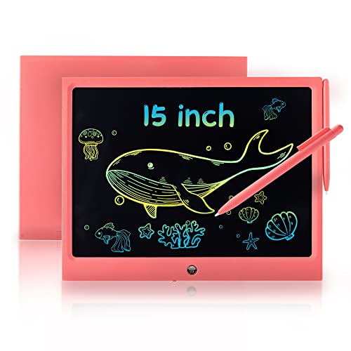 ERUW 15-Inch LCD Writing Tablet for Kids – Colorful Doodle Board with Screen Lock