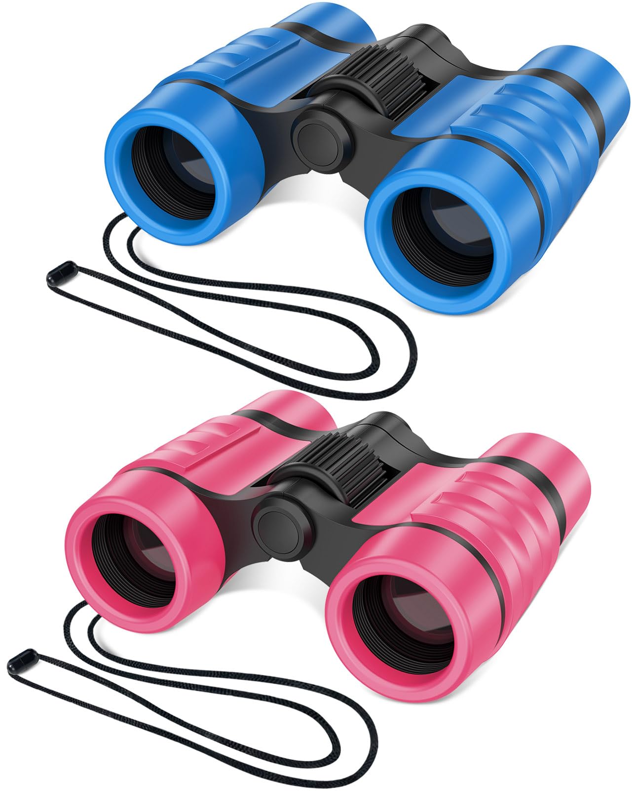 ESSENSON Kids Binoculars Set of 2 - 4x30mm Outdoor Toy for Ages 3-12, Bird Watching, Hiking, Camping