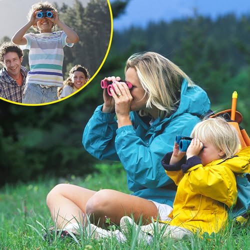 ESSENSON Kids Binoculars Set of 2 - 4x30mm Outdoor Toy for Ages 3-12, Bird Watching, Hiking, Camping