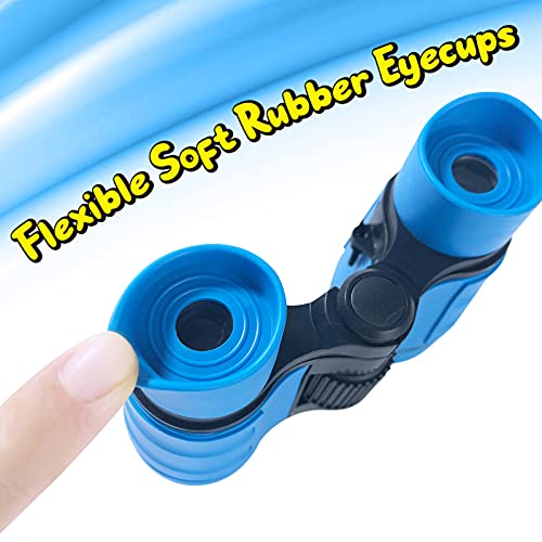 ESSENSON Kids Binoculars (Set of 2) – 4x30mm Adjustable, Rubber Eyepieces, Ages 3-12
