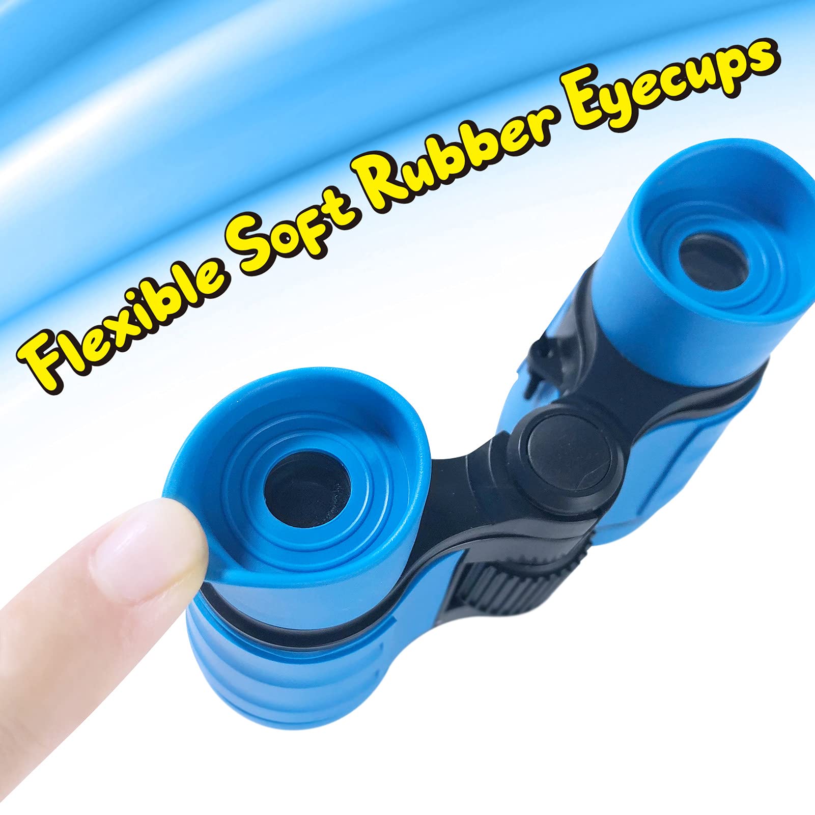 ESSENSON Kids Binoculars (Set of 2) – 4x30mm Adjustable, Rubber Eyepieces, Ages 3-12