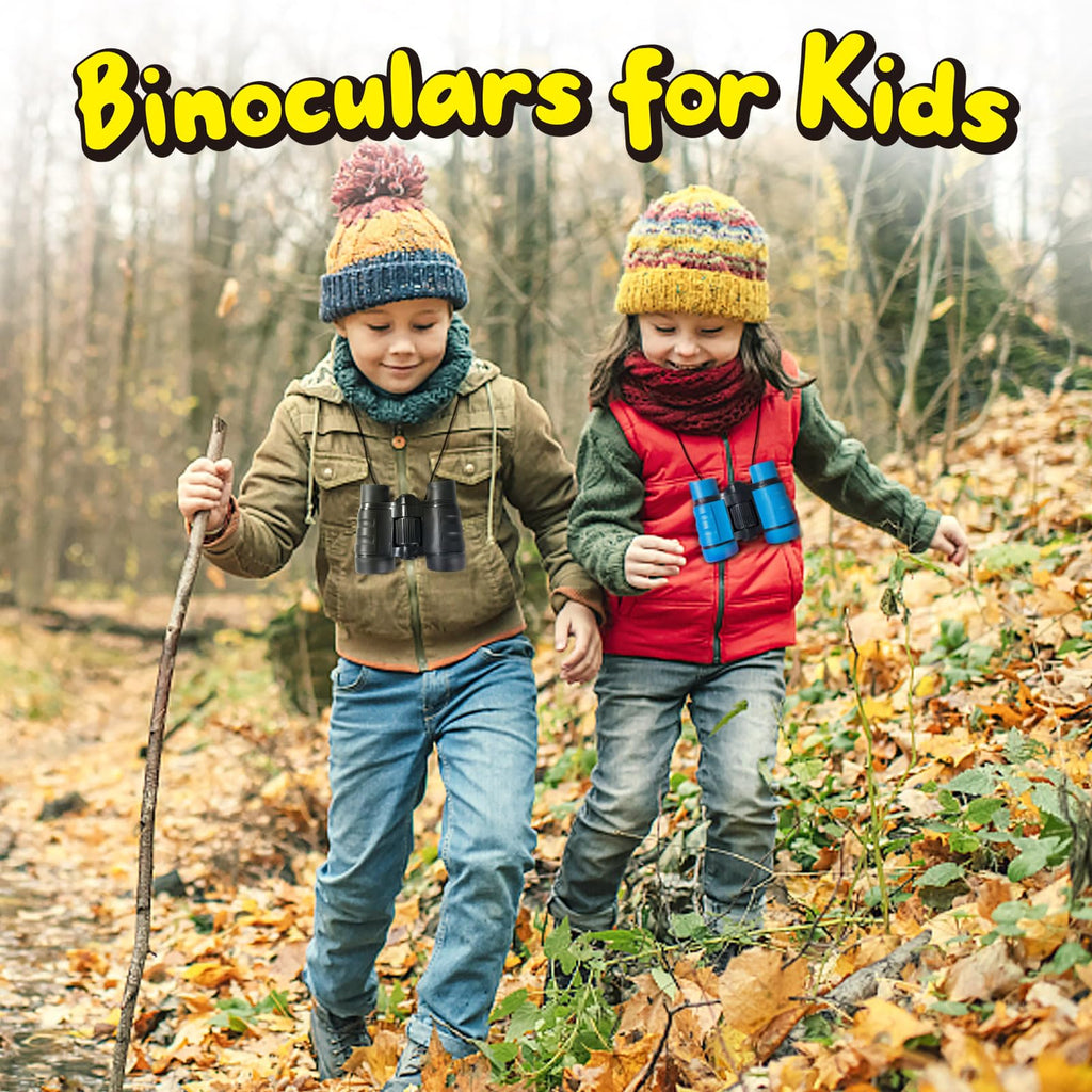 ESSENSON Kids Binoculars (Set of 2) – 4x30mm Adjustable, Rubber Eyepieces, Ages 3-12