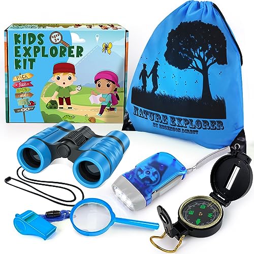 ESSENSON Kids Explorer Kit – Outdoor Adventure Binoculars, Magnifying Glass, Compass & More for Ages 3-8