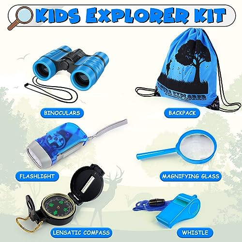 ESSENSON Kids Explorer Kit – Outdoor Adventure Binoculars, Magnifying Glass, Compass & More for Ages 3-8