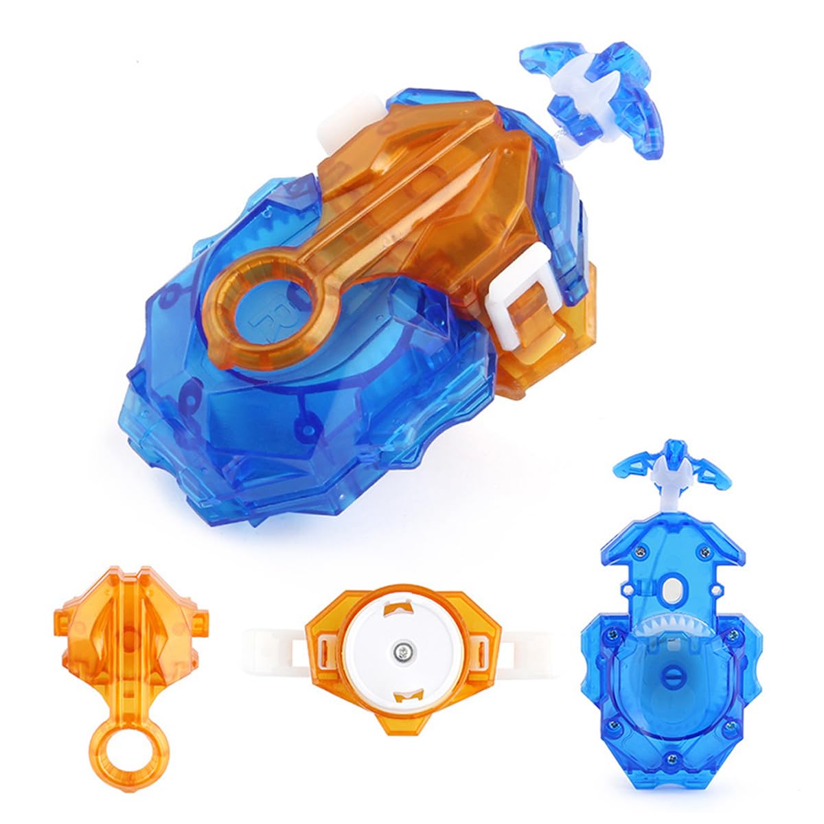 Esste Beyblade Burst Launcher and Grip Set – Left & Right Spin, Compatible with All Burst Series (Blue)