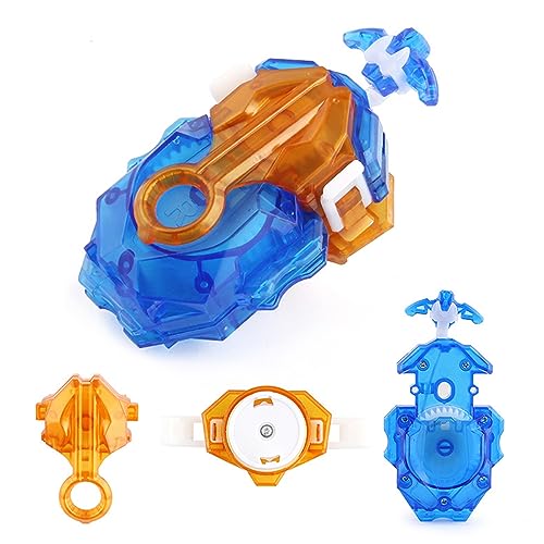 Esste Beyblade Burst Launcher and Grip Set – Left & Right Spin, Compatible with All Burst Series (Blue)