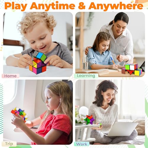 Euclidean Cube Star Cube Magic Cube Set – 2-in-1 Yoshimoto Cube Fidget Toy for All Ages
