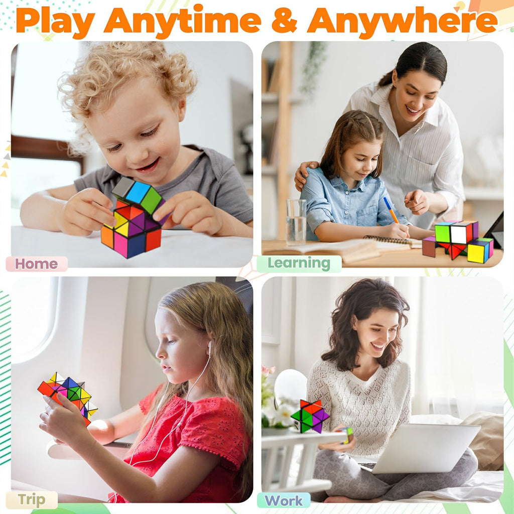 Euclidean Cube Star Cube Magic Cube Set – 2-in-1 Yoshimoto Cube Fidget Toy for All Ages