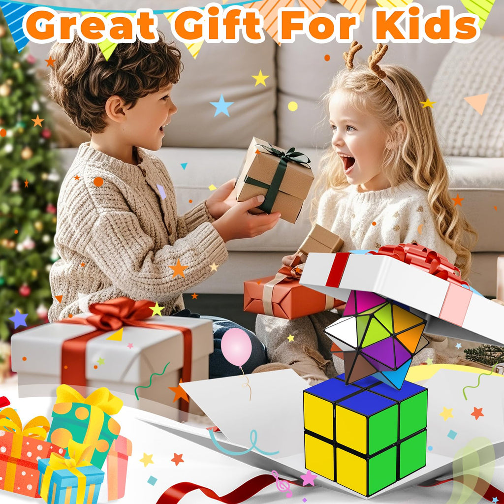 Euclidean Cube Star Cube Magic Cube Set – 2-in-1 Yoshimoto Cube Fidget Toy for All Ages