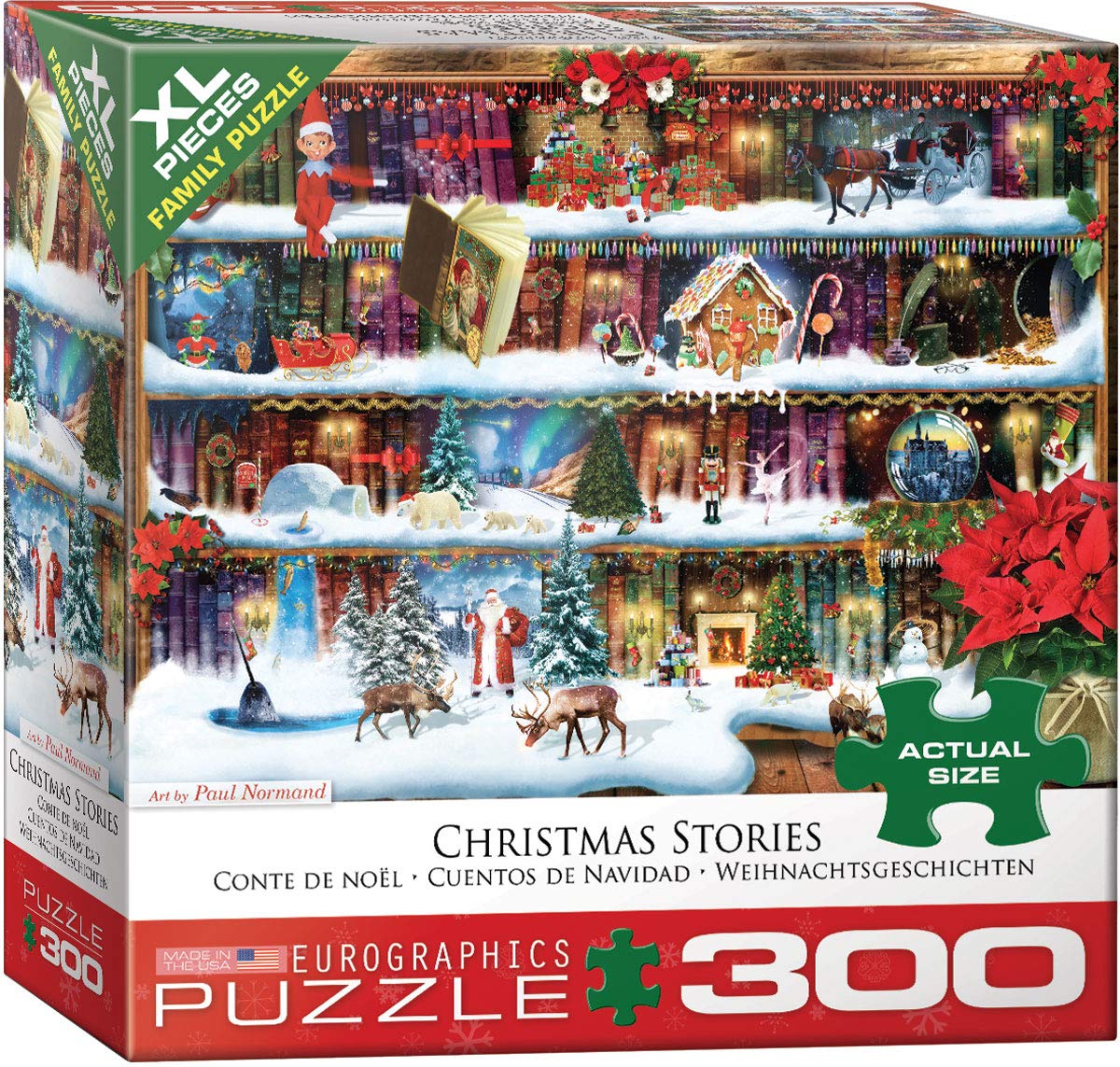 EuroGraphics 300-Piece Christmas Jigsaw Puzzle by Paul Normand – Family Holiday Fun