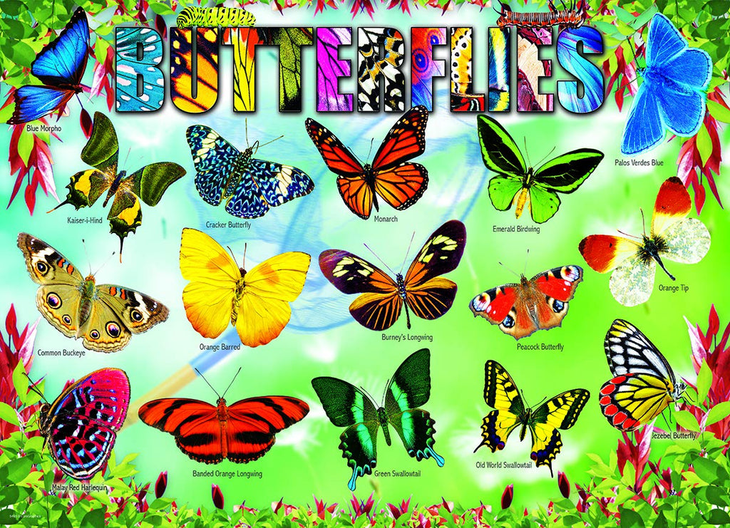 EuroGraphics Butterfly Puzzle – 100 Pieces, 13x19 Inches