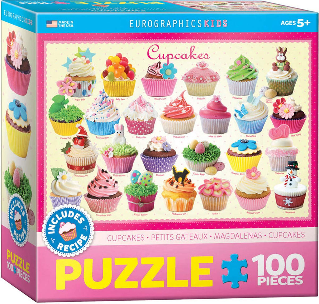 EuroGraphics Cupcakes 100-Piece Jigsaw Puzzle – 13x19 Finished Size, Made in USA