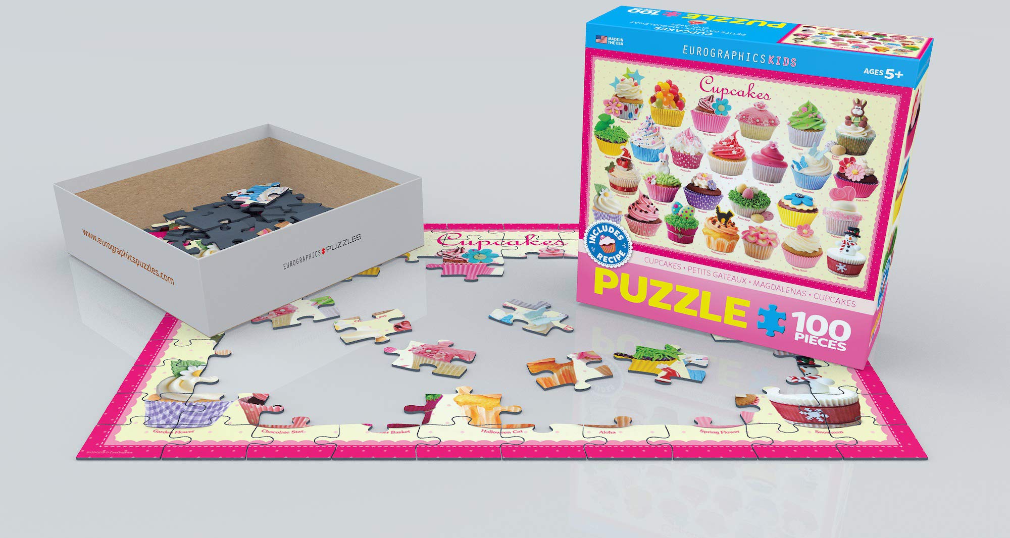 EuroGraphics Cupcakes 100-Piece Jigsaw Puzzle – 13x19 Finished Size, Made in USA