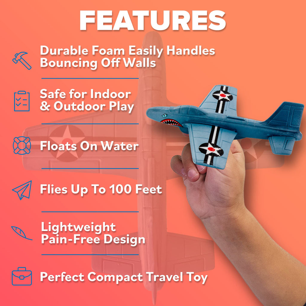EVA Foam Glider Plane for Kids - Refresh Sports Indoor & Outdoor Flying Toy, Flies 100 ft